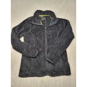 Basin + Range Women's SZ Medium Fleece Jacket Zip Up Black Pockets